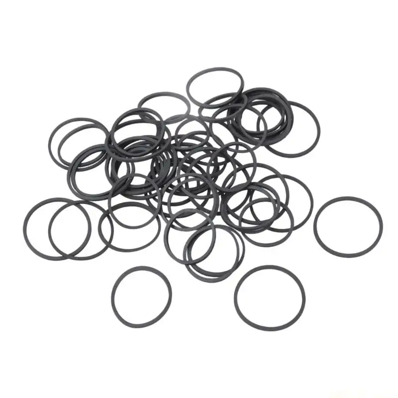 M5TD 50pcs Square Cassette Tape Machine Belt Assorted Belts Mixed 30-40mm 1.2mm for Recorder DVDs Drive Turntable
