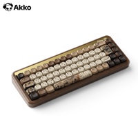 Akko MU01 Mountain Seclusion Mechanical Keyboard ISO-UK/DE Layout Wooden RGB Hot Swap BT/2.4G Wireless & Wired Gaming Keyboard