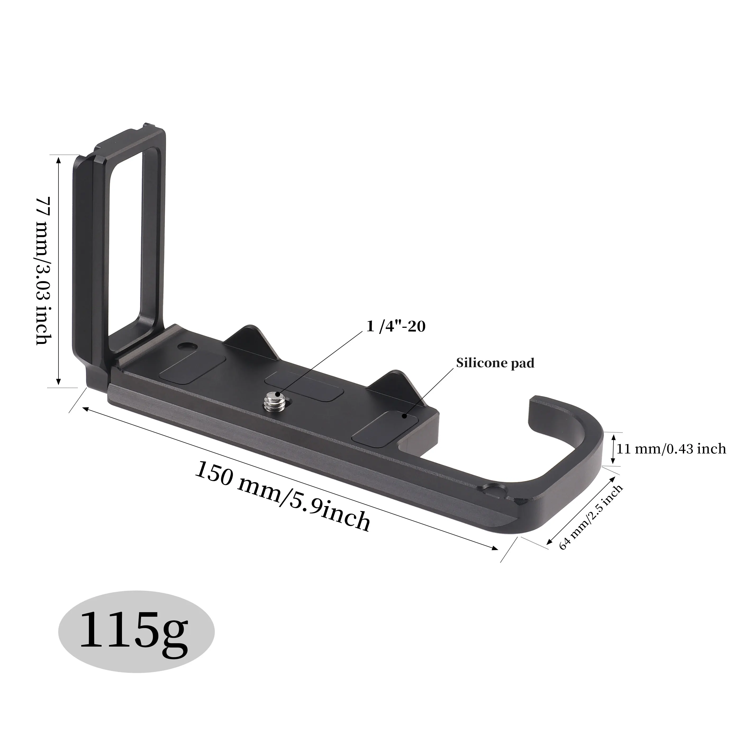 FOTGA-soporte en forma de L para DJI Ronin GH6 o A7M4/A7S3, placa de liberación rápida, disparo de vídeo Vertical, soporte Universal en L para cámara DSLR