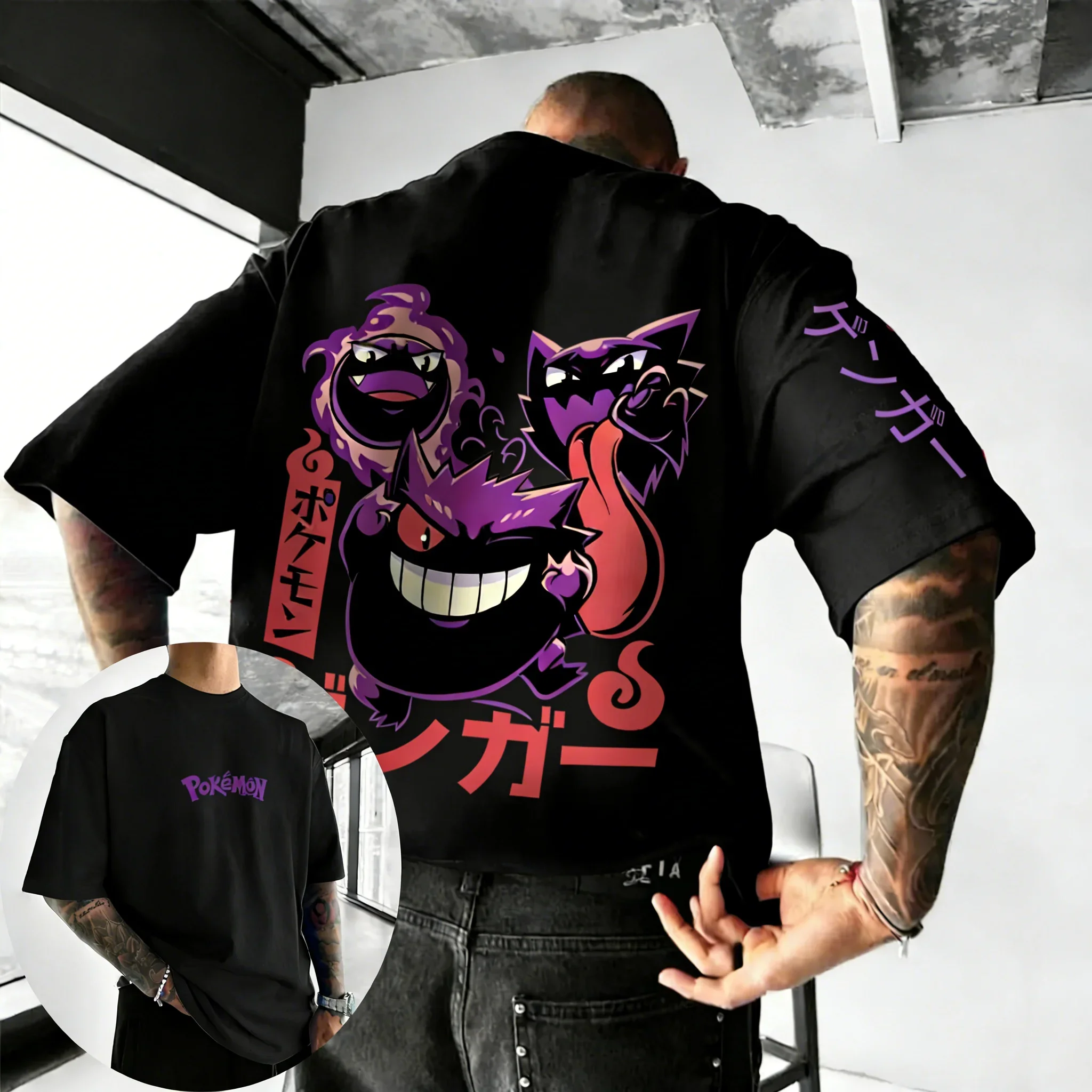 camiseta-de-algodao-com-estampa-de-anime-pokemon-gengar-nova-colecao-de-verao-masculina-e-feminina-solta-casual-estilo-hip-hop-manga-curta
