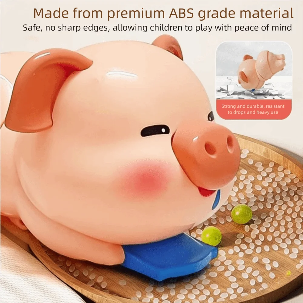 Giocattoli di addestramento per gattonare del fumetto Cucciolo di maiale Materiale non tossico Carica altalena Giocattolo da passeggio Giocattoli interattivi resistenti alle cadute Giocattoli puzzle