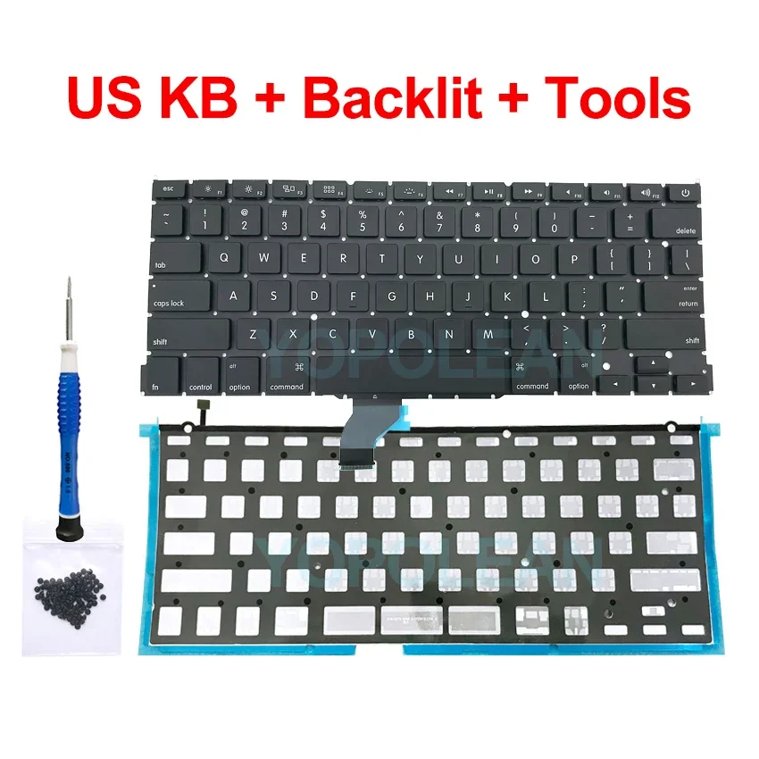 New Laptop A1502 Keyboard US UK Spain Russian French Swiss Portugal Layout For Macbook Pro Retina 13