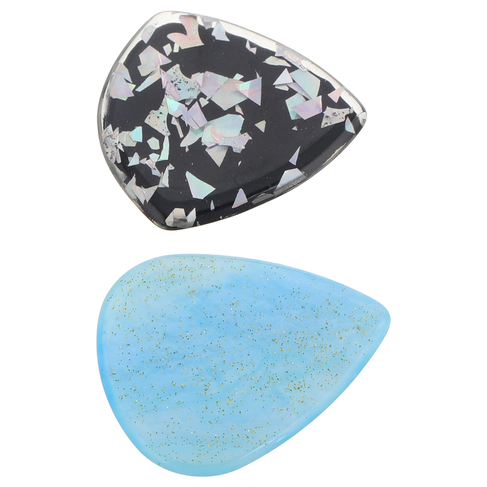 

2Pcs Thick Resin Guitar Picks Durable Non-Slip for Bass Electric Acoustic Ideal for Performances Recordings Thumb Picks Set