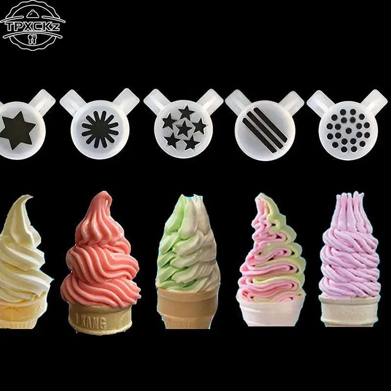 1pc Ice Cream Modeling Lids Spare Part Magic Shape Caps Soft Serve Ice Cream Machines Fittings 29mm Inner Diameter 11 Styles