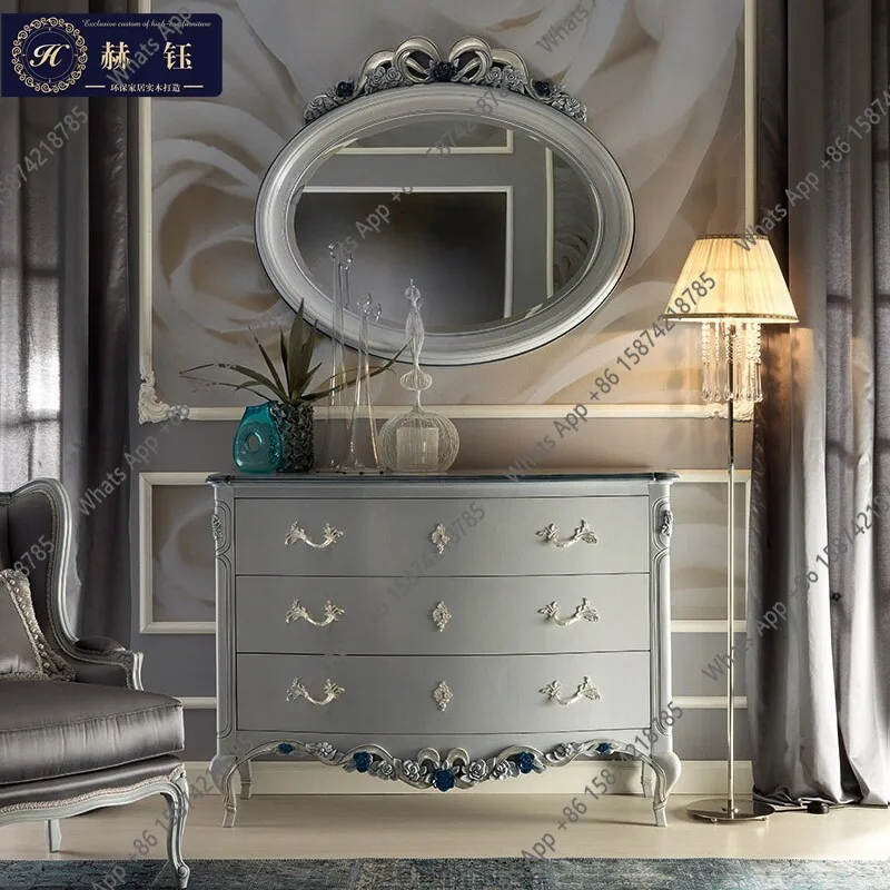 

High-end Custom European Solid Wood Four or Five Chest Cabinets French Porch Cabinets Decorative Cabinets Multifunctional Locker
