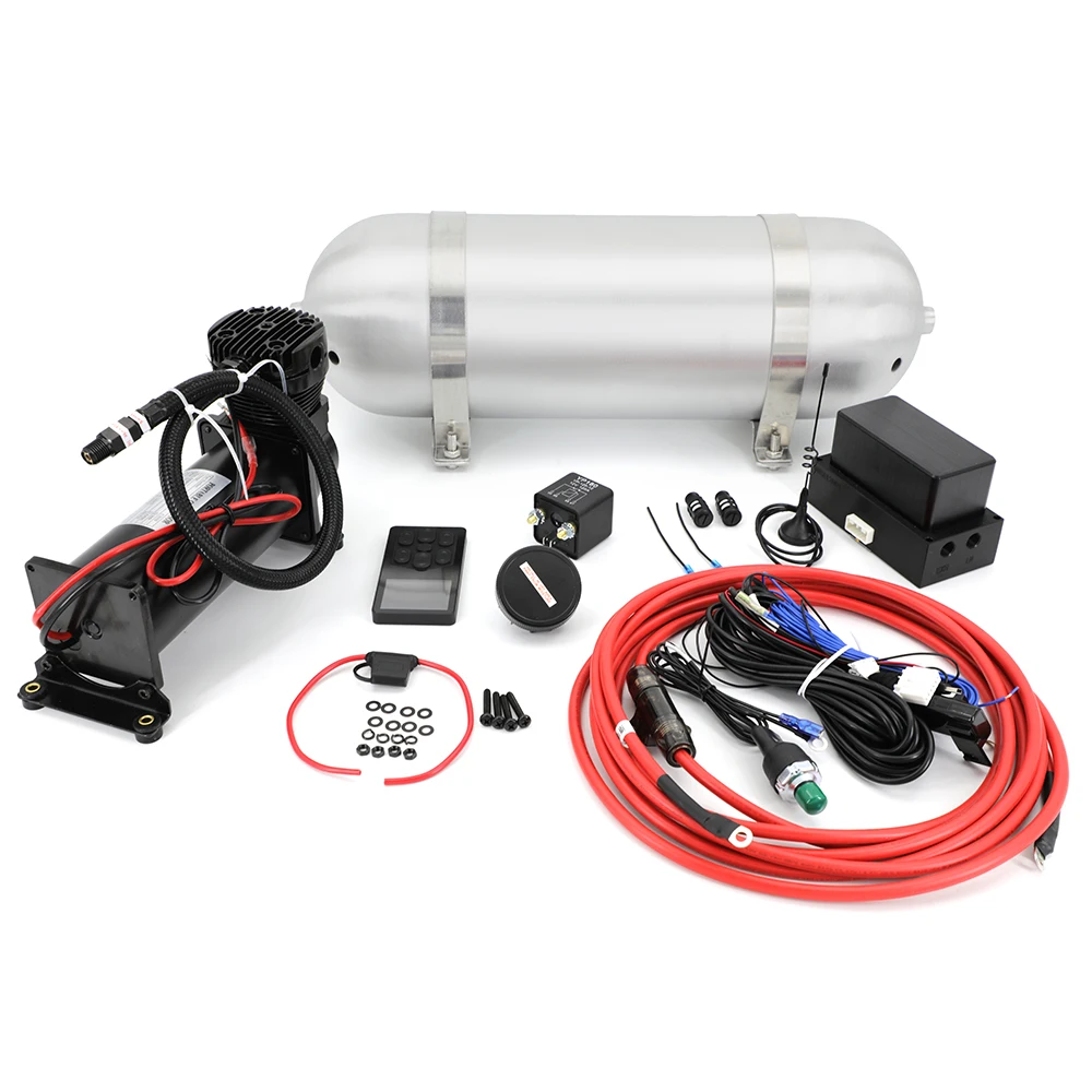 Air Management Air Suspension System Electronic Controll System With 3 Gallon Aluminum Air Tank and 1 Compressor Pump