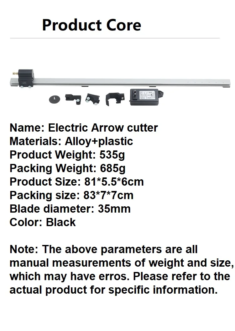 SPG Electric Archery Arrow Cutter with Replacement Cutting Blade for Carbon/Fiberglass/Wood/Bamboo/Aluminum Arrow shaft Shooting