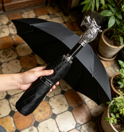 

Portable Travel Retro Folding Umbrella 12 Zodiac Pattern Sun Rain Umbrella For Men Original Design