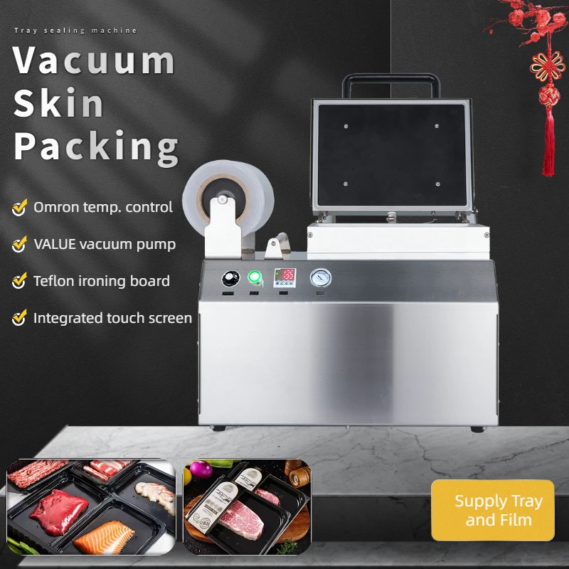 Vacuum Sealing Packaging Machine Food Ready Meal Tray Cooked Food Vegetable Fruit Box Packing Machinery