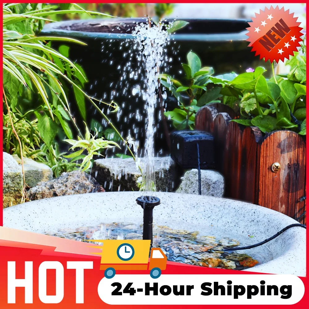 5W 1.5V Water Sprinkler Sprayer Watering System with Stake Solar Power Panel Water Pump Energy Saving 180L/h Kits for Fish Tank