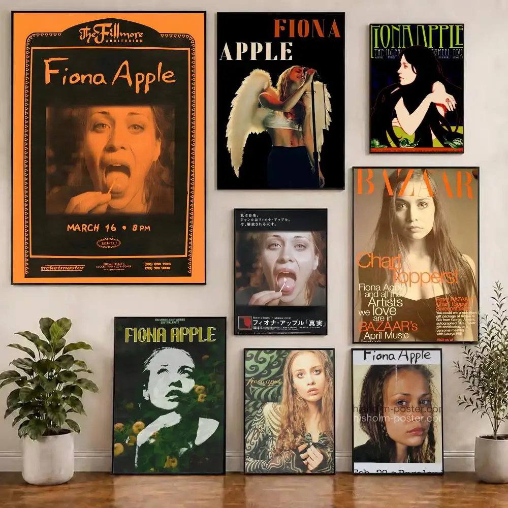 Singer Fiona Apple Poster Self Adhesive PP Wall Sticker for Modern Bedroom Home Decor
