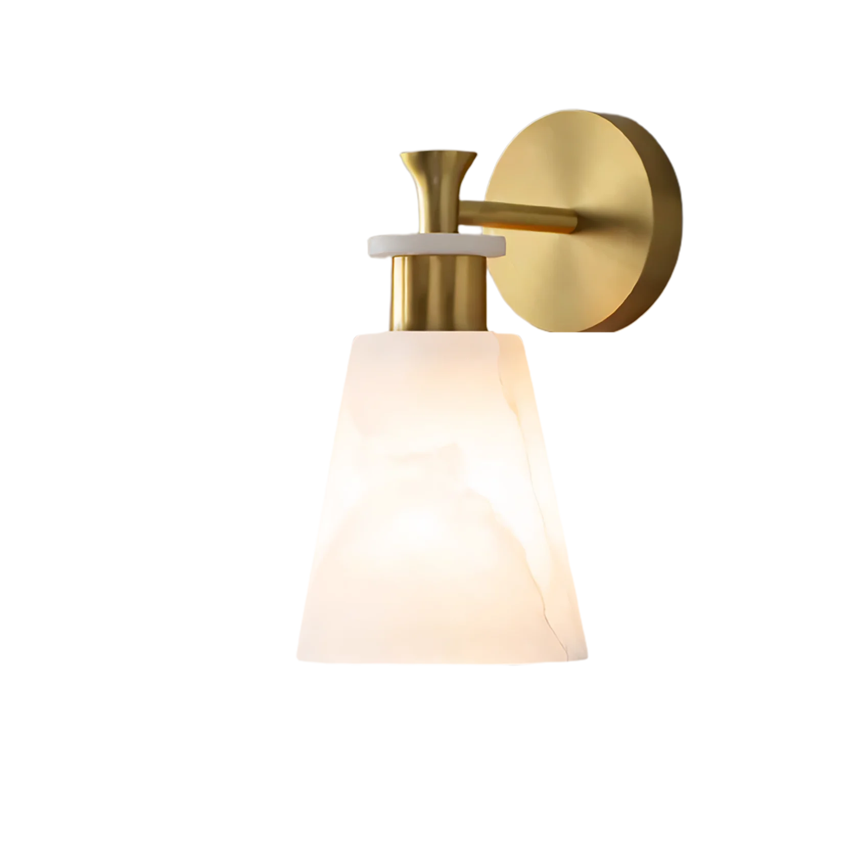 Simple L Light Luxury Brass Marble Living Room Study Dining Room Bedroom Bedside Wall Lamp Hotel Balcony Building