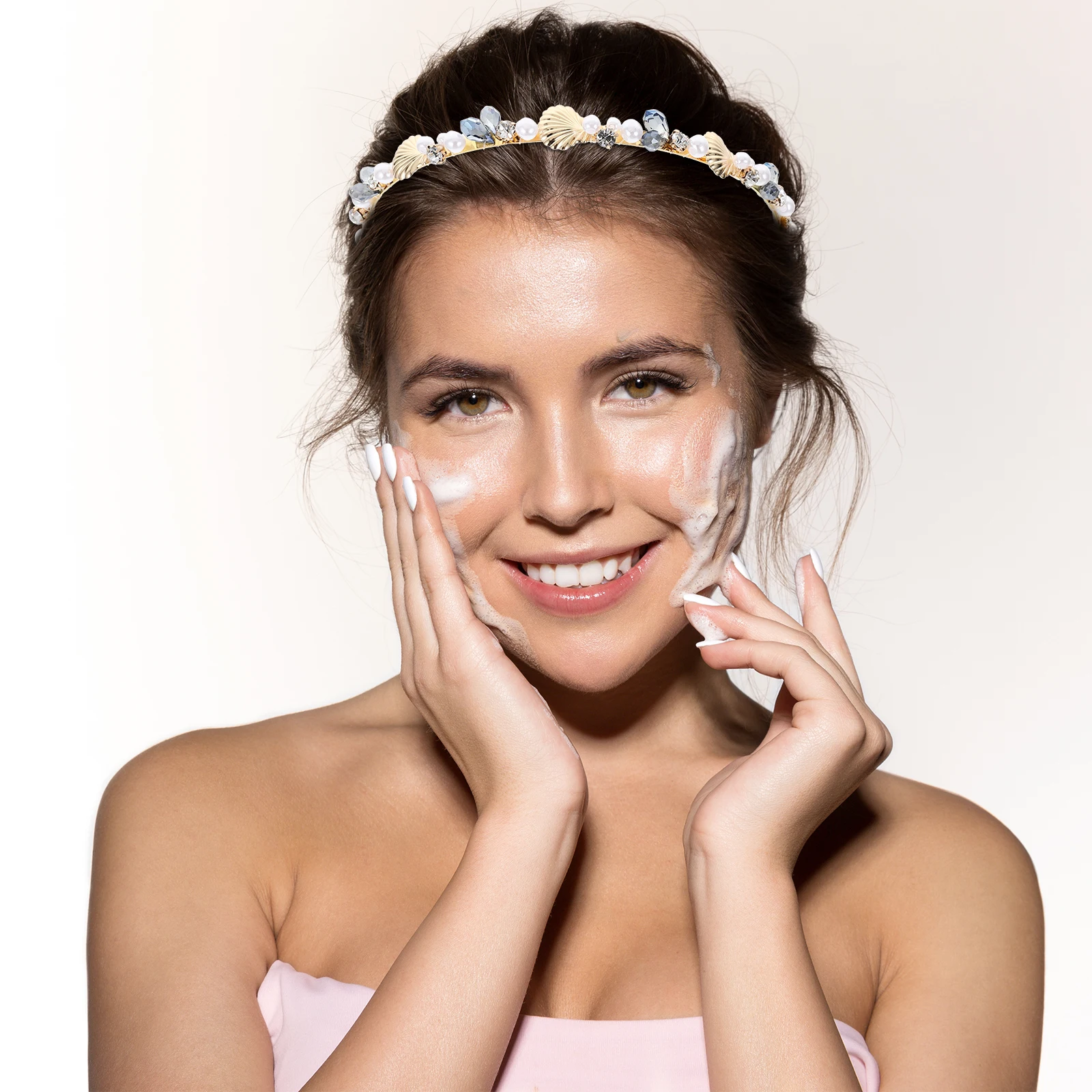 

Pearl Shell Accessories For Women s Womens Headb Thin Alloy Bridal Guest Accessories B1538 Crystal Hairb