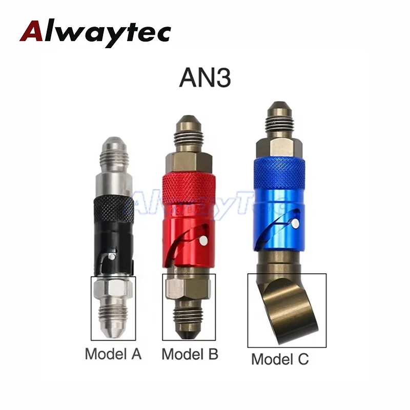 نموذج أ قطع غيار سيارات سباق الدراجات النارية AN3 الألومنيوم كسر جاف الإفراج السريع خط المناسب قطع وصلات محول تركيبات #3