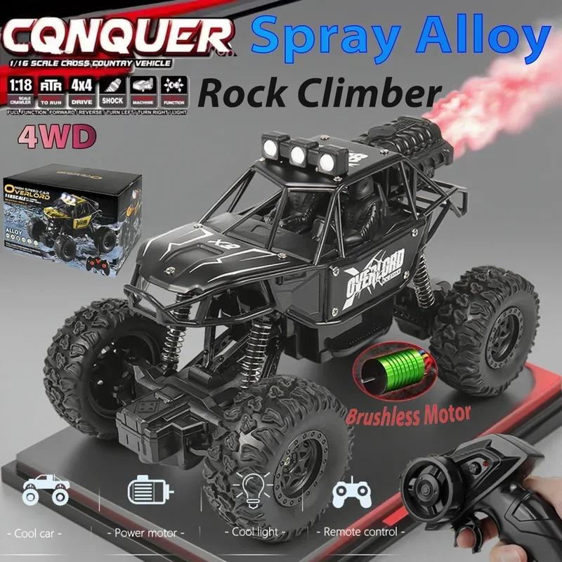 

2025 New 4WD Spray Remote Control Cars Toys With LED Lights Off Road Drift Trucks RTR Vehicle Children's Boys Kid Gifts