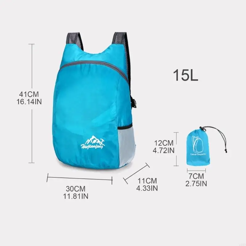X90D Backpack caminhada leve 15L Daypack dobrou Small Backpack