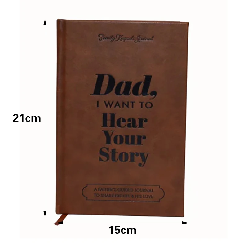 Dad I Want To Hear Your Story Leather Wrapped Hardback Ribbon Bookmark Meaningful Memory Journal For Dad Great Gift For Dad Birt