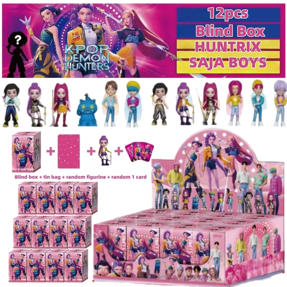 New KPop Demon Hunters Blind Box HUNTRIX SAJA BOYS RUMI MIRA ZOEY Derpy Tiger Action Figure Model Doll Toy Mystery Decor Gift