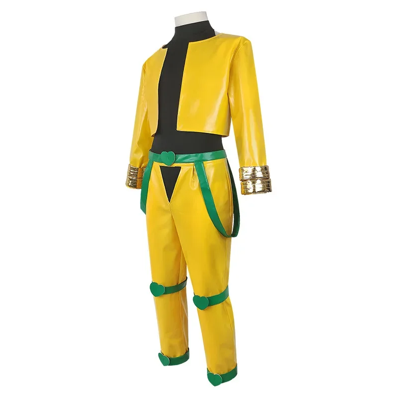 Dio Brando przebranie na karnawał Anime Cosplay żółte stroje akcesoria Halloween karnawałowe przyjęcie do odgrywania ról mundur dla mężczyzn