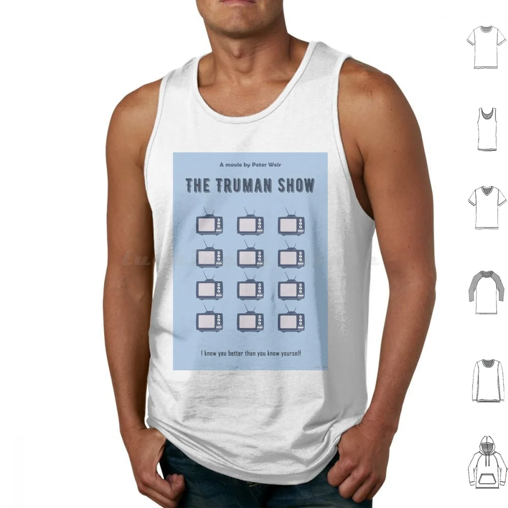 The Truman Show Tank Tops Print Cotton The Truman Show Truman Show Peter Weir Jim Carrey Movie Cinema Film Cult Movie