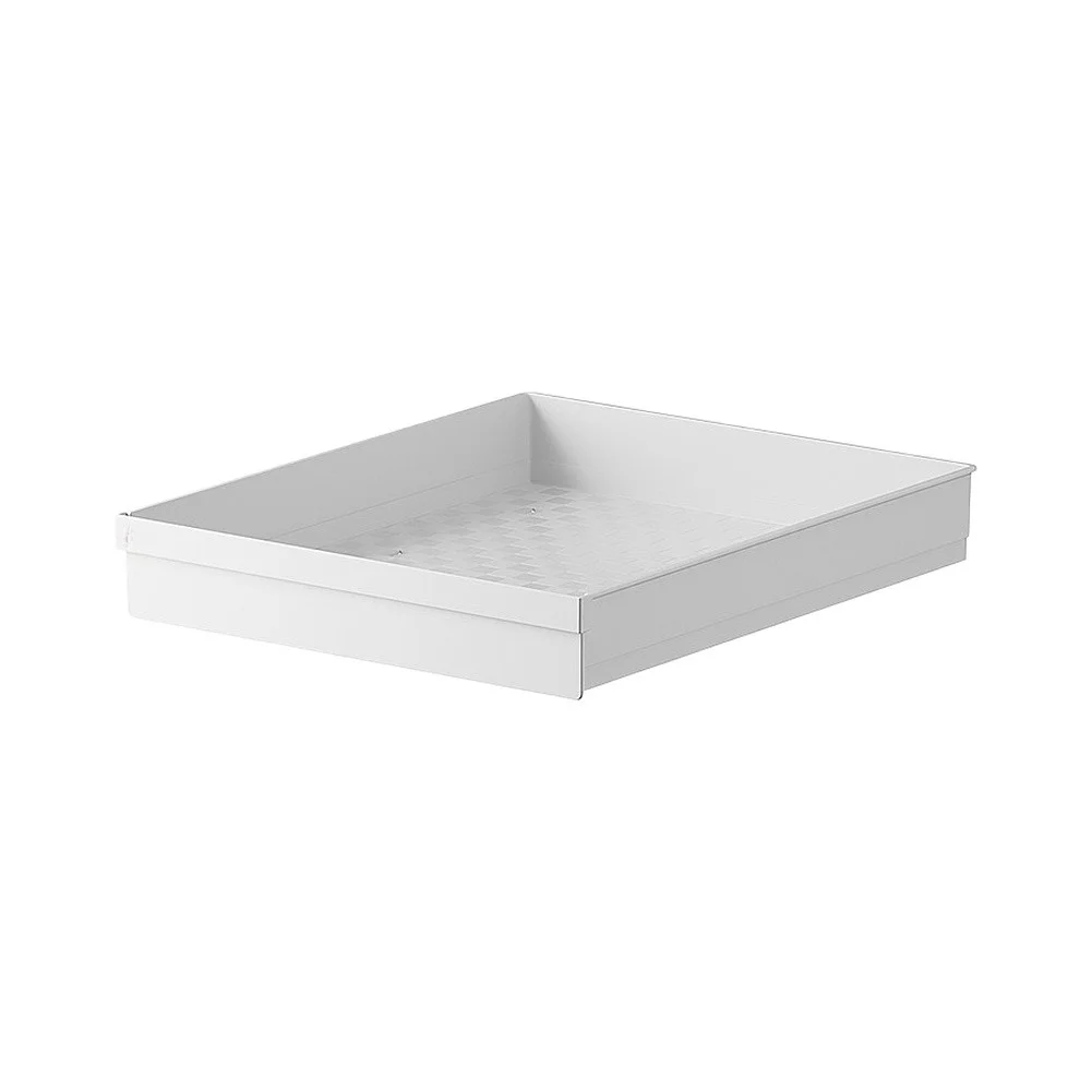 Kitchen Cabinet Organizer Slide-Out Drawers Expandable 14 to 21 Inches Wide 17 to 24 Inches Deep White PP Material