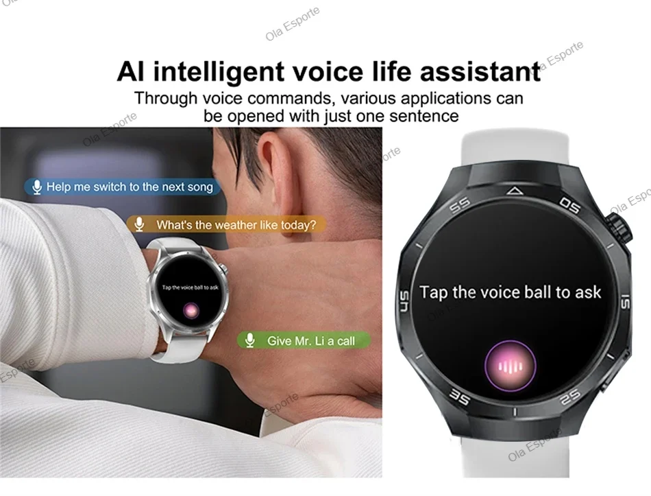 2026 New Smart Watch Men AMOLED HD Screen GPS Motion Trajectory Heart Rate Bluetooth Call SmartWatch Waterproof Android iOS Ht30