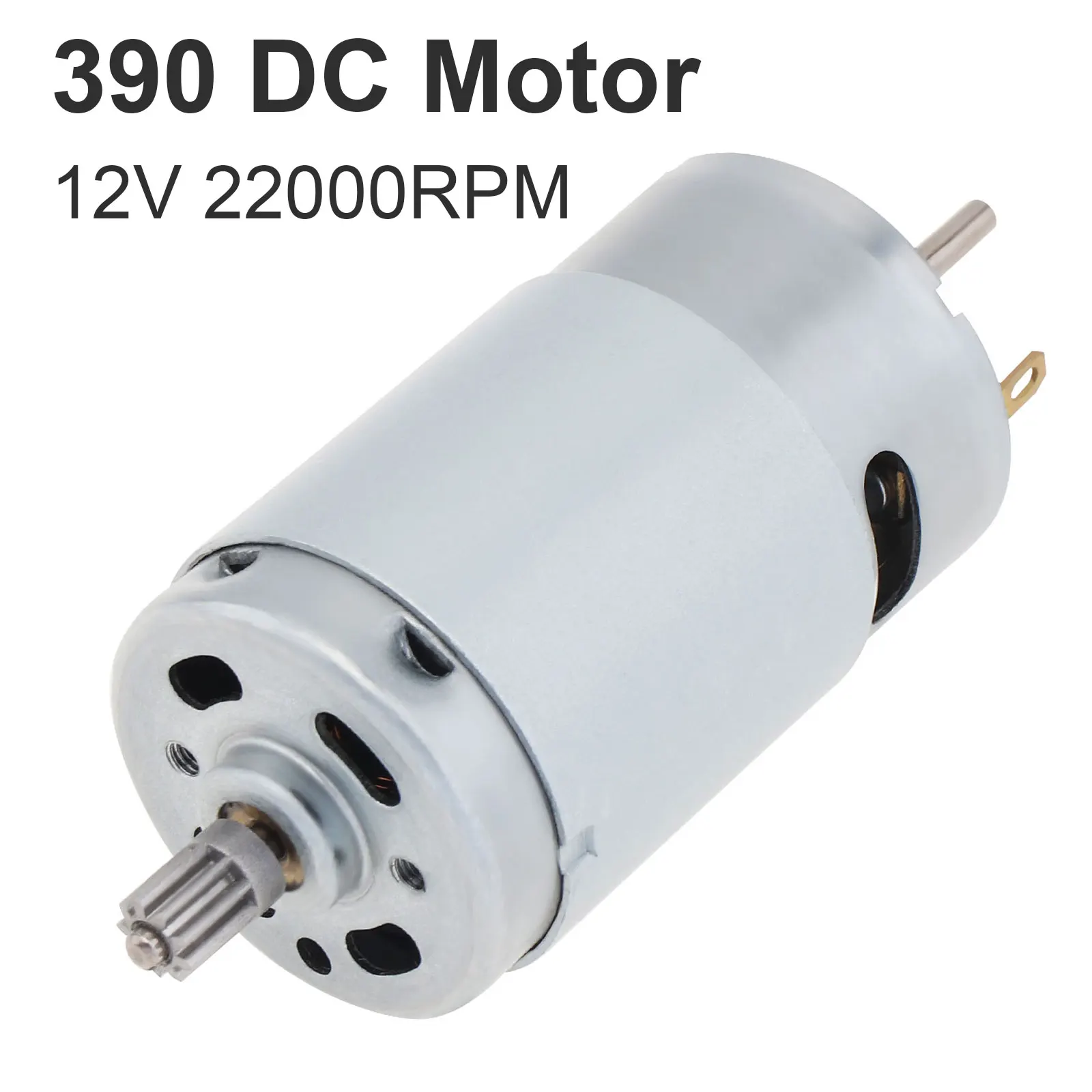 

390 DC Motor 9 Teeth 12V 22000RPM High Speed Large Torque Electric Drill Mini Motor for Air Pump /DIY Toys /Small Appliances