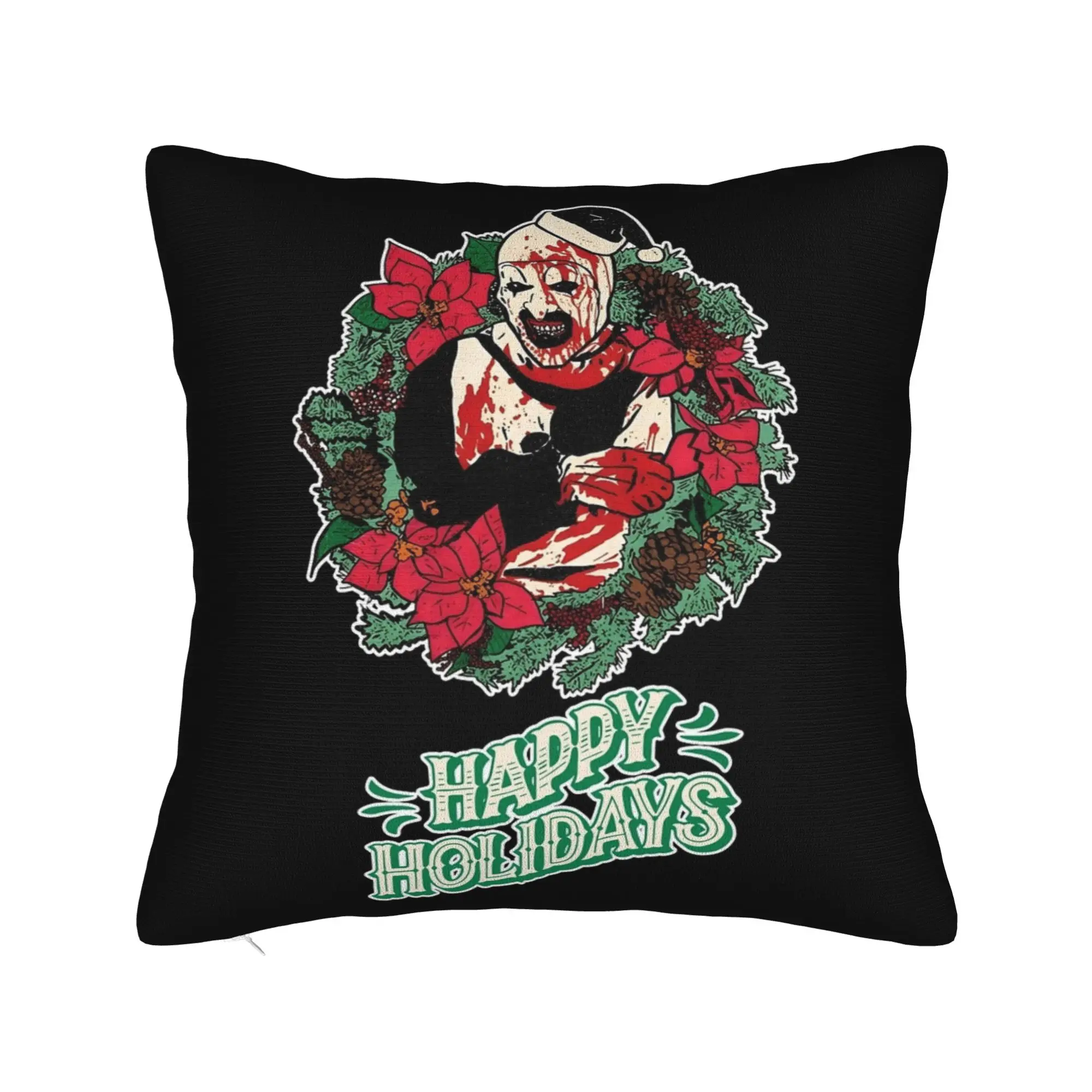 Terrifiers Art The Clown Pillowcase Printed Cushion Cover Decoration Halloween Pillow Case Cover Home Square