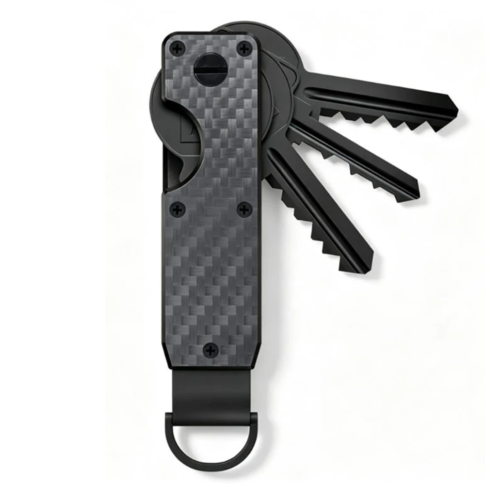 Schlüssel-Organizer - Kompakter Metallischer Schlüsselhalter, Minimalistischer Innovativer Schlüsselhalter, Intelligenter Schlüsselanhänger für 2-6 Schlüssel – Detail 7