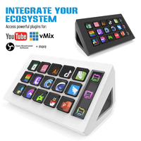 Visual Stream Deck Keyboard LCD Button 15 Keys Live Content Creation Controller Customizable for Windows/MacOS/Android/iOS