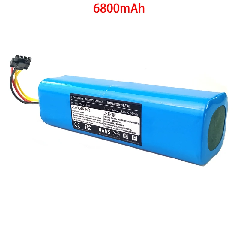 Bateria do aspirador robô Lifero RX10, 14.8V, 6800mAh, H18650CH-4S2P, Novo