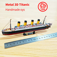 DIY Assembly Cruise Ship Model All-metal Assembly Model 3D Color Three-dimensional Puzzle Passenger Ship Toy Gift Handmade Model