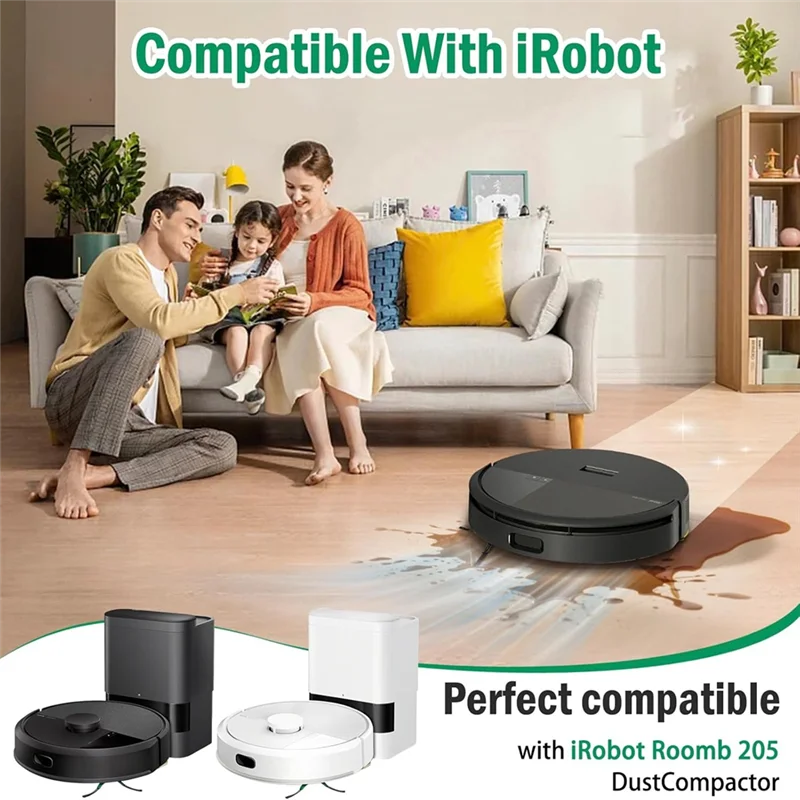 قطع غيار BAAM لمكنسة Irobot Roomba 205 Dustcompactor Vac Robot Vac، تتضمن الفرش الرئيسية والمرشحات والفرش الجانبية