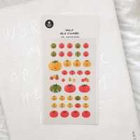 Suatelier 1184 Awesome Tomato Sticker Cute Scrapbooking Supplies Korea 3D Epoxy Journaling Diary Decor Vegetables Stickers