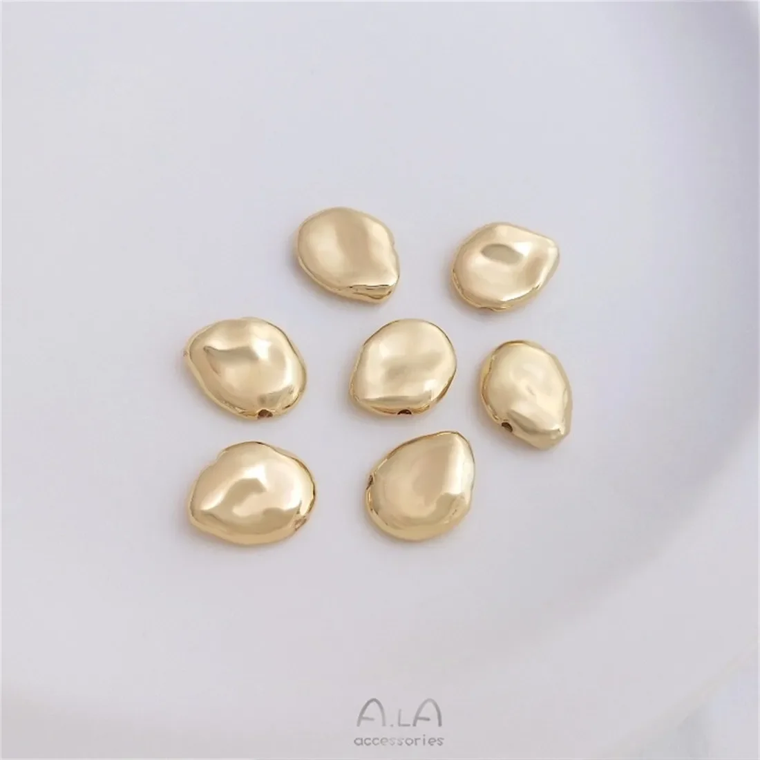 

14K Gold Irregular Shaped Separated Bead Stone Bead Baroque Petal Partition DIY Handmade Pearl Jewelry C271