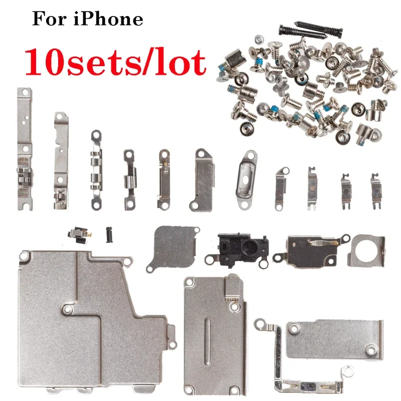 

10Set full screw inner metal bracket holder for iPhone 5S se 6 6s 7 8 plus X XR XS 11 12 13 14 Pro Max inside small iron parts