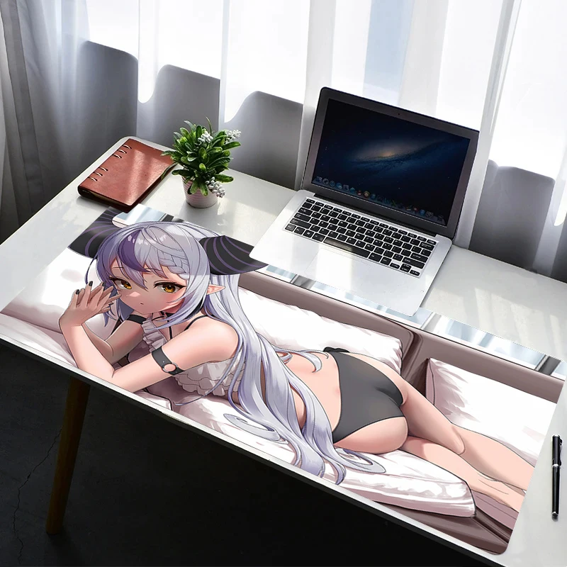 Mouse Pad Laptop Rubber Extended Desktop Mat Computer Gamer HD Mousepad PC Hololive La Darknesss Gaming Accessories Keyboard Pad