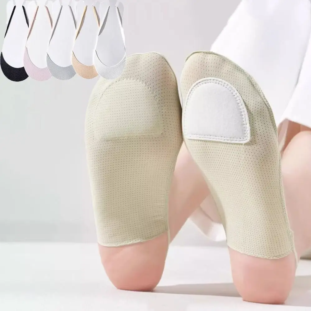 

5Pairs Fashion Breathable Mesh Boat Socks Invisible Hosiery Half Feet Socks Shallow Mouth Anti-slip Half Palm Socks Women