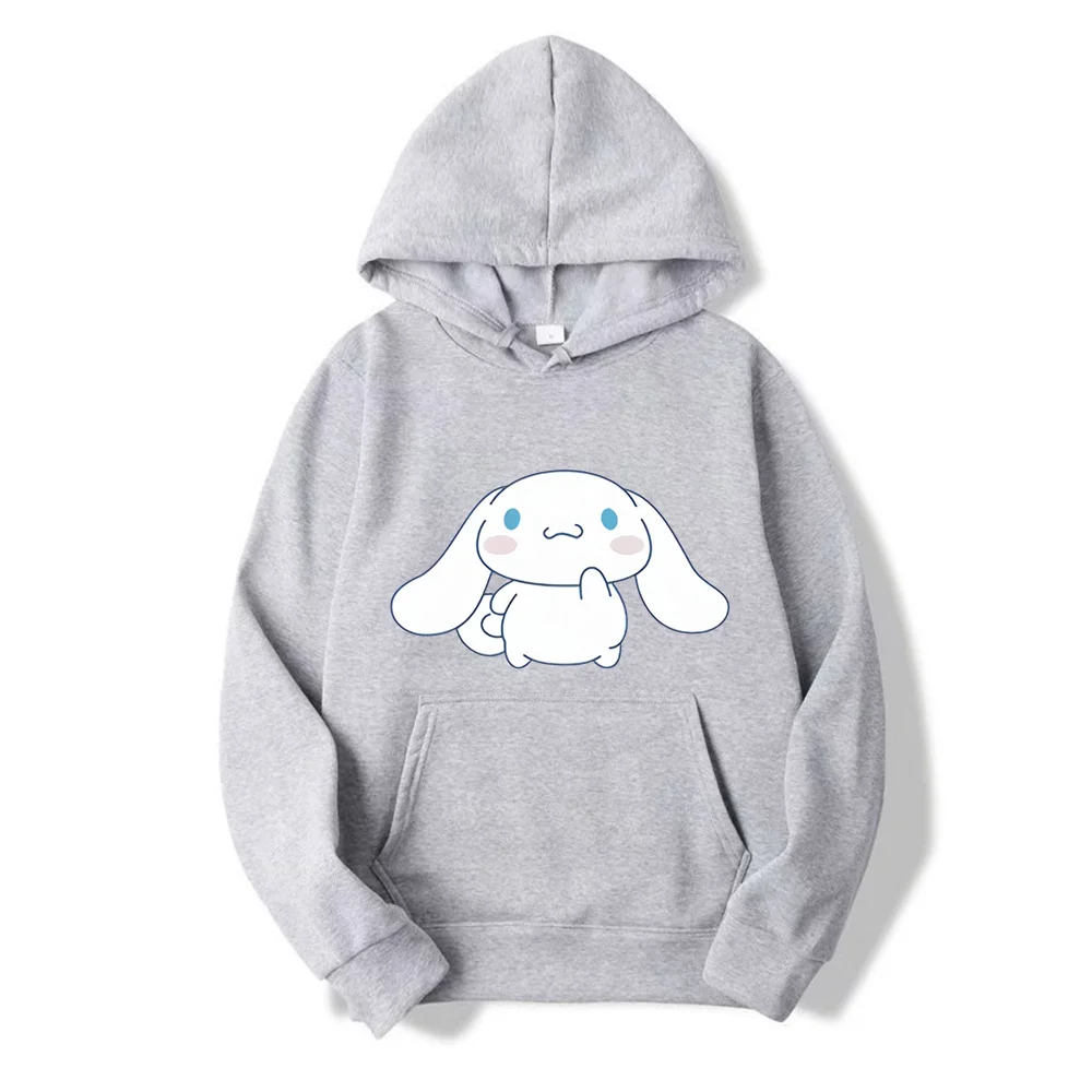 

2024 New Sanrio Fashion Women Hoodie Cinnamoroll Cartoon Anime Men Sweatshirt Spring Autumn Pink Kawaii Woman Oversized Pullover