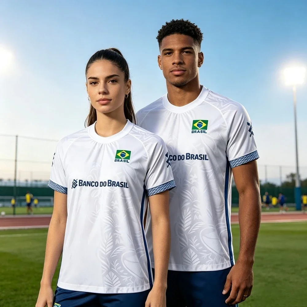 Brazil volleyball Jersey Men Women Quick‑Dry Sport T‑Shirt Fans Soccer Training Uniform Alternate Match Tee For Outdoor Wear