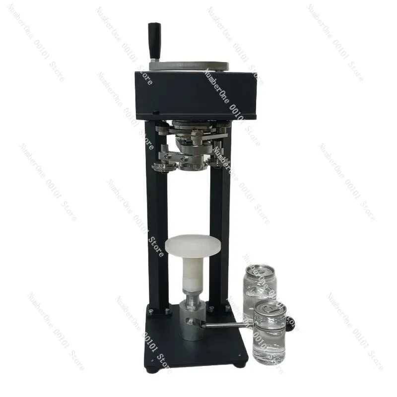 Manual Can Sealing Machine Rocker Type For Milk Tea Beverage PET Bottle Hand Crank Can Sealer Portable Commercial Use