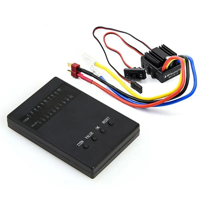 T34C 80A Brushed 1080 Electronic Governor Waterproof ESC with Program Card for 1: 10 1/8 Track Car