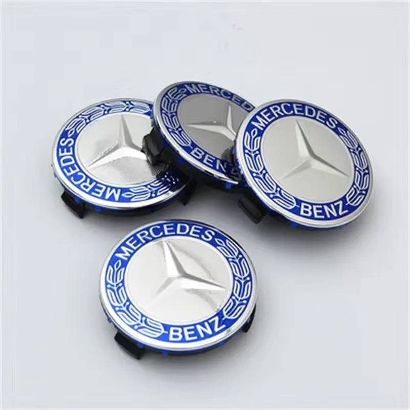 4PCS 75mm Car Wheel Center Cap Hub Covers Badge Accessories for Mercedes benz AMG C E S GLE CLC Class W204 W203 W205 W124 W221