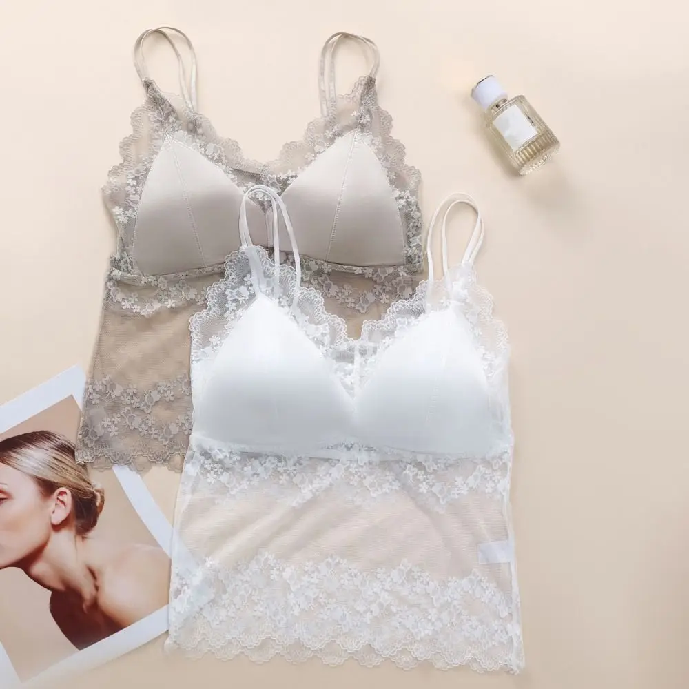 Милая сетчатая прозрачная кружевная майка без рукавов, облегающие кружевные укороченные топы на бретельках, тонкая майка, жилет на подтяжках, женский