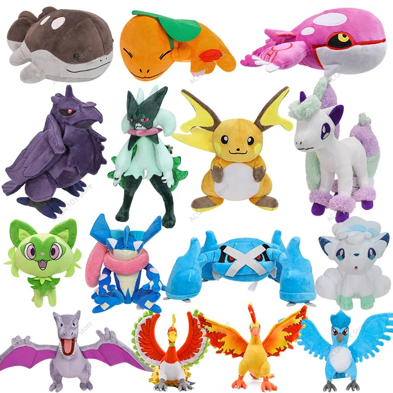21 Styles Pokemon Plush Clodsire Corviknight Meowscarada Galarian Ponyta Aerodactyl Greninja Metagross Cartoon Stuffed Peluche