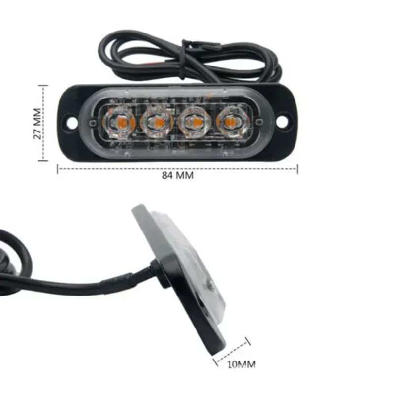 Enquêter rouge antibrouillard d\'urgence pour voiture tout-terrain, lumière LED, dissipation rapide de la chaleur, travail de sécurité, camions,