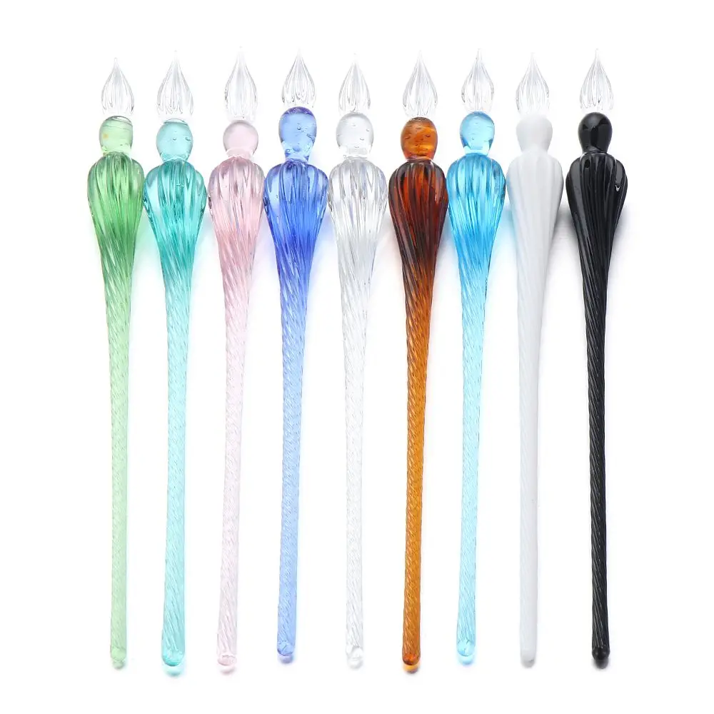 School Supplies Art Painting Vintage Filling Ink Signature Handmade Fountain Pens Glass Dip Pen Crystal Dipping Pen image 4