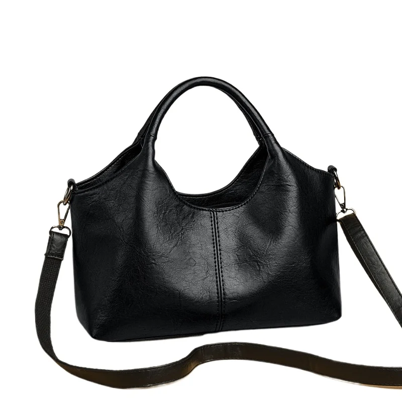 

High Quality PU Leather Messenger Bag for Women Simple Design Large Commuter Shoulder Bag Crossbody Purse