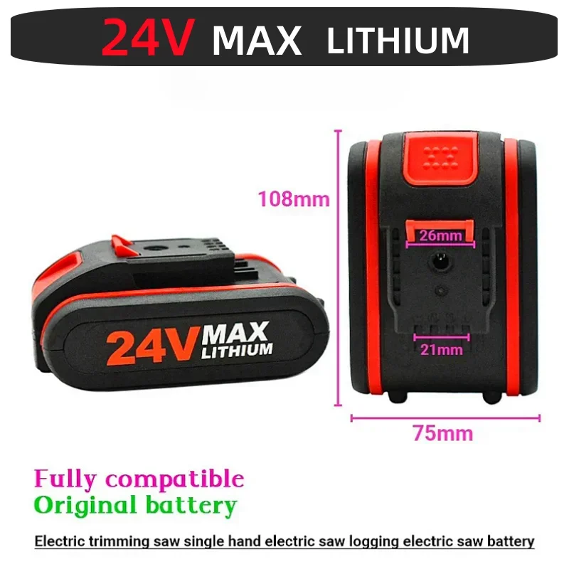 Brand new 24V 18650 Lithium Battery Electric Tools Battery For Wireless Wrench Mini Chain Saw Electric Drill ect