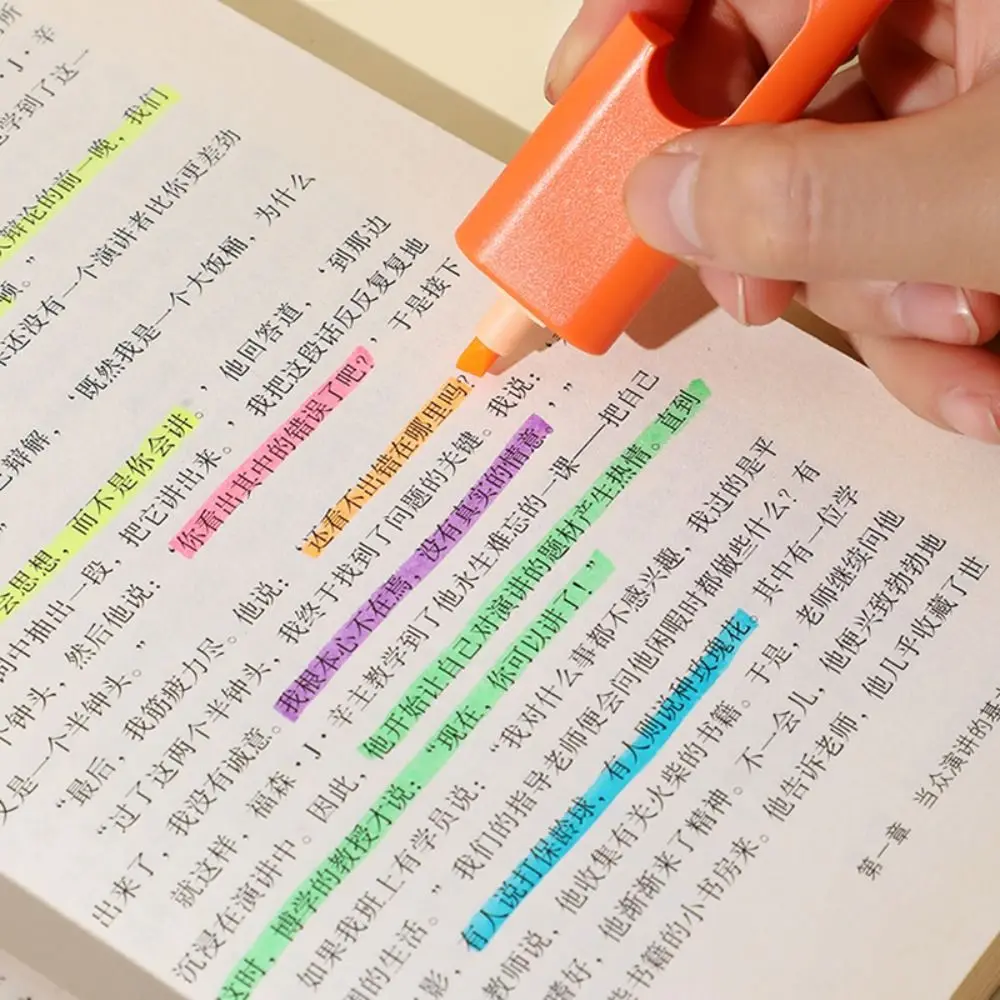 

Durable Luban Lock Highlighter Puzzle Dual-Tip Dual-Color Fluorescent Pen Stationery Art Panting Pen Students